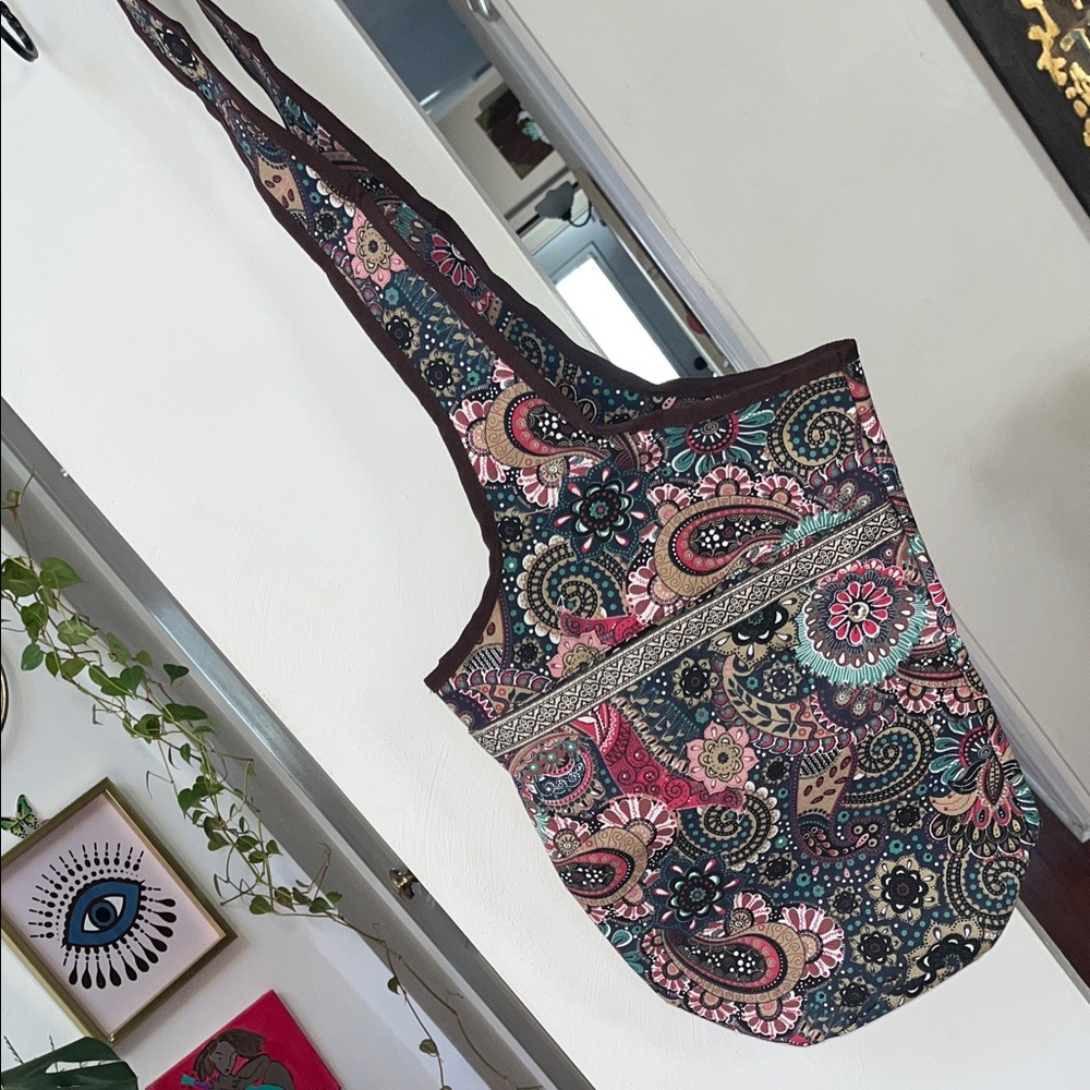 Floral Patterned canvas Shoulder/crossbody bag